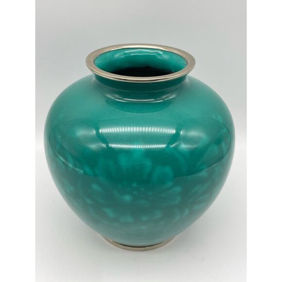 Cloisonne Vase Vintage Japanese Jade - Picture 3 of 9